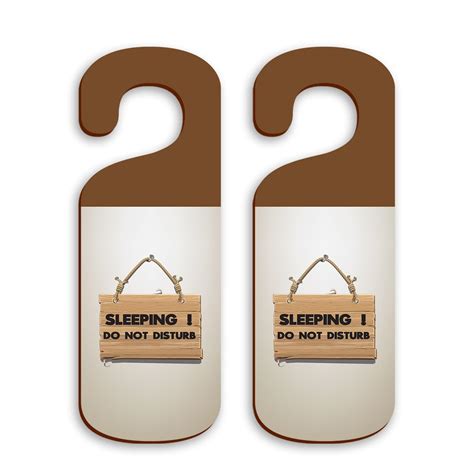 100yellow® Sleeping Do Not Disturb Door Hanger set of 2 ( size 24 X 8 ...