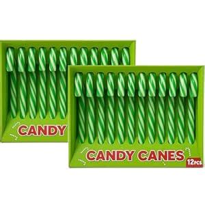 Christmas Candy Canes By COUGAR Peppermint Flavour 12pcs Box (Pack of 2 ...