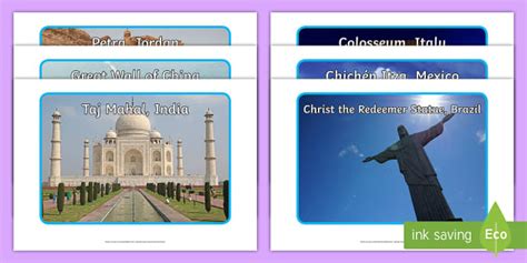 7 Wonders of the Modern World Display Photos