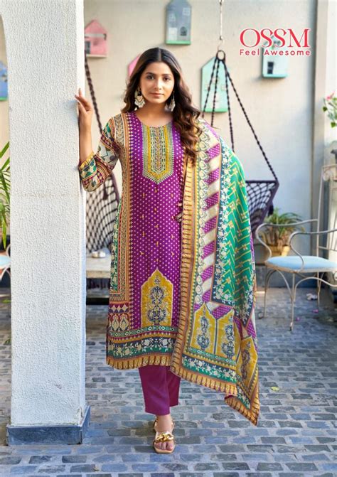 Ossm Mahira Top Bottom With Dupatta Collection: Textilecatalog