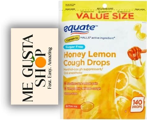 ME GUSTA SHOP Cough Drops Sugar Free Honey Lemon Equate 140 Count India ...