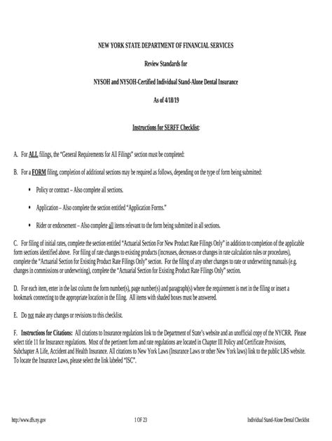 NYSOH and NYSOH-Certified Individual Stand-Alone Dental Insurance Doc ...
