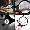 Magnifying Glass with 3 Led Light 3X & 45X Big Size Zoom Lenses for ...