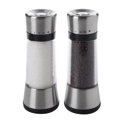 Salt And Pepper Grinder Set - 2 Stainless-steel, Easy-fill Mills W ...