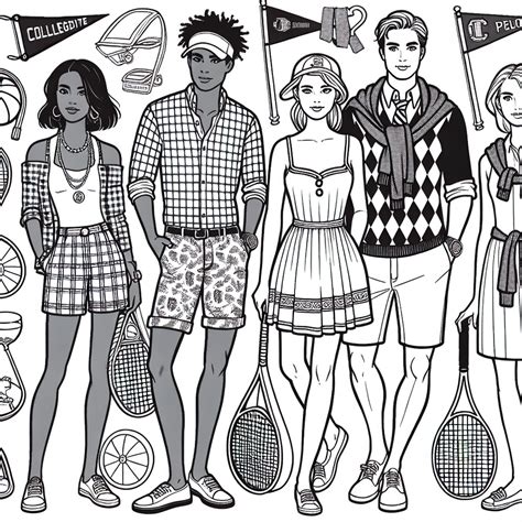 Preppy Coloring Pages – Custom Paint By Numbers