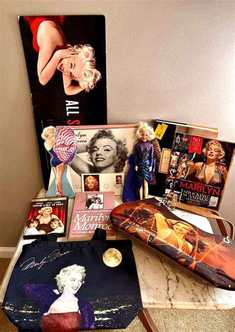 Marilyn Monroe Collectibles Lot Purses Books Doll Magazine. Calendars ...