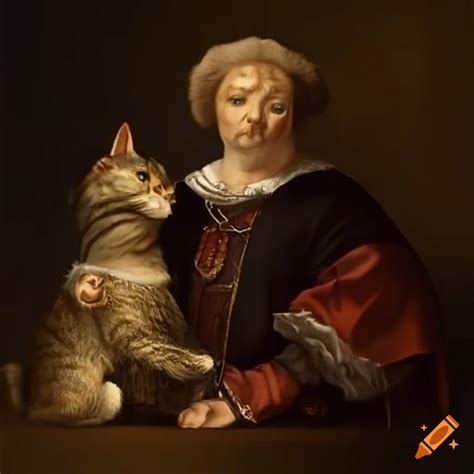 Painting of a cat in the renaissance style on Craiyon