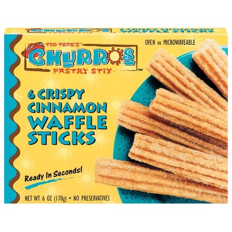 Tio Pepe's Churros Crispy Cinnamon 6 Oz Churros Waffle Sticks (6 oz ...
