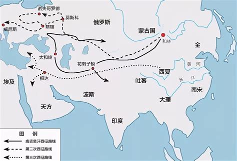 蒙古帝国四大汗国,蒙古帝国四大汗国版图 - 伤感说说吧