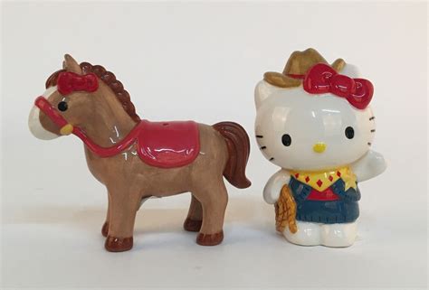 Hello Kitty Cowgirl Salt & Pepper Set by Blue Sky Clayworks | Fairy ...