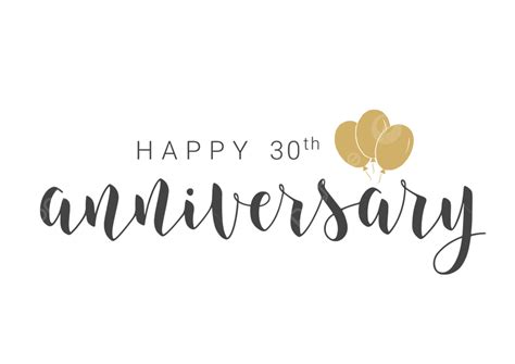 Happy 30th Anniversary PNG, Vector, PSD, and Clipart With Transparent ...
