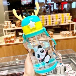 Magic Pebbles Deer Horn Design Cute Design Cartoon Sipper school Bottle ...
