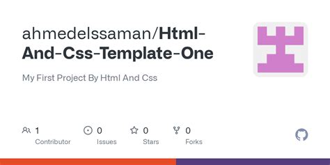 Image result for HTML and CSS Website GitHub