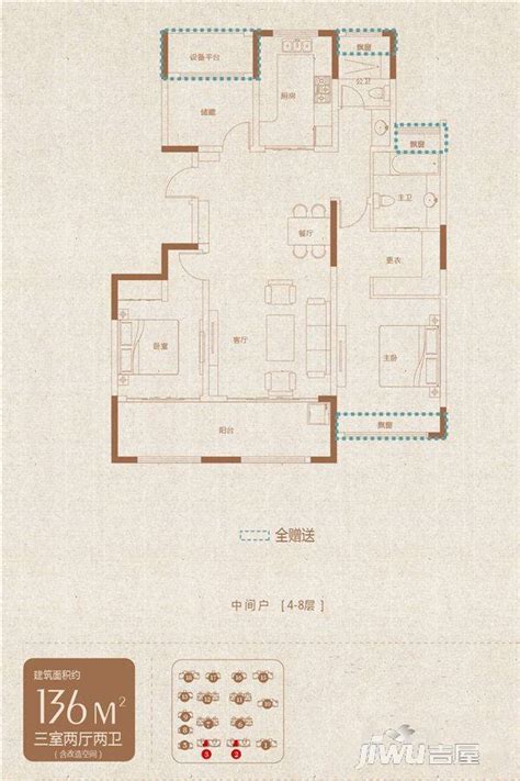 120平米平面图,100平米住宅平面图,120平米房屋平面图(第2页)_大山谷图库