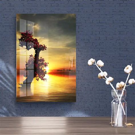 Buy Amazing Tree In The Sunset Acrylic Wall Art – ClassyArtZ.com