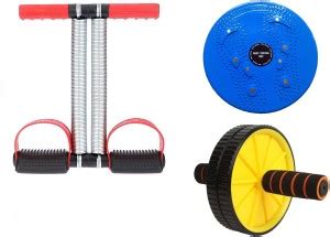 Khargadham Combo Of Double Spring Tummy Trimmer, Ab-Roller And Twister ...