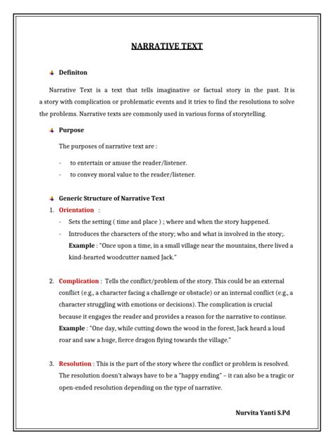 Image result for Narrative Text Example