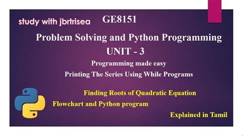 Image result for Quadratic Equation Solver in Python Tamil Tutorial