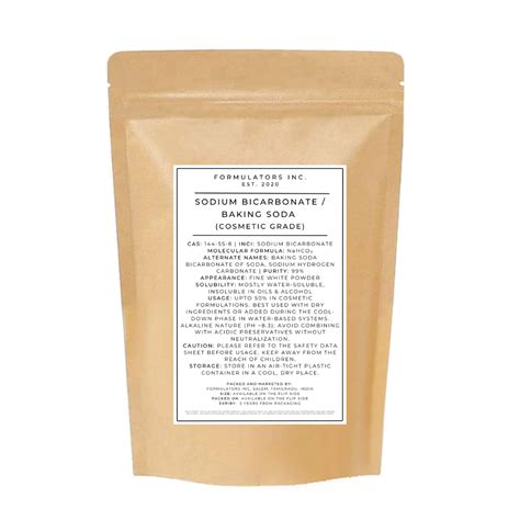 Sodium Bicarbonate / Baking Soda (Cosmetic Grade) – Formulators Inc