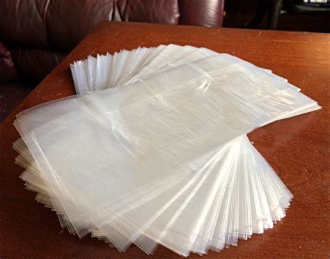 30-300 Clear Gusseted Poly Bags. Fitted Bottom. Expandable
