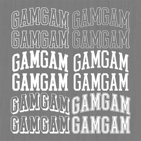 Gamgam Png, Gamgam Png File, Gamgam Varsity Png Bundle, Gamgam Arched ...