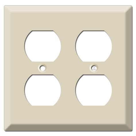 Deep 2-Gang Four Plug Duplex Outlet Cover - Ivory