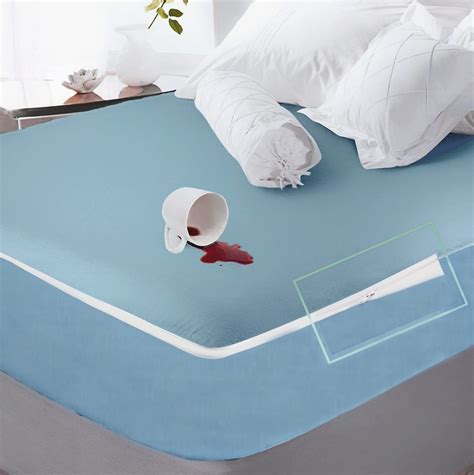 Buy Trance Home Linen Zippered Chain Cotton Waterproof Mattress ...