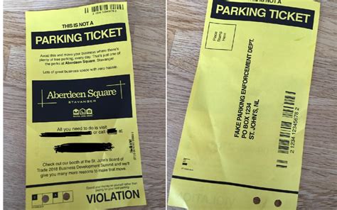 Parking Ticket Sample