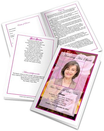 Funeral Program Wording | Examples of Wording for Funeral Programs ...