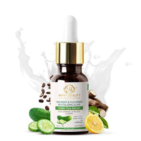 YAM ROOT & CUCUMBER REVITALIZING ELIXIR UNDER EYE SERUM WITH GOODNESS ...