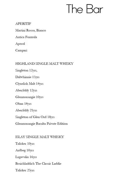 Menu at Grand Hyatt Mumbai, Mumbai