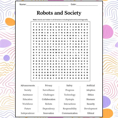 Robot Word Search Worksheet 的图像结果