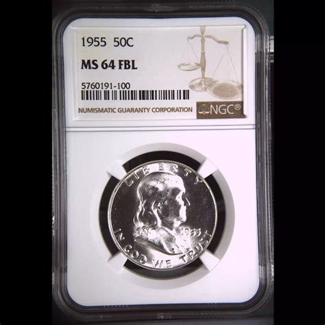 1955 Half Dollars Franklin NGC MS-64 FBL - ASB Rare Coins, LLC