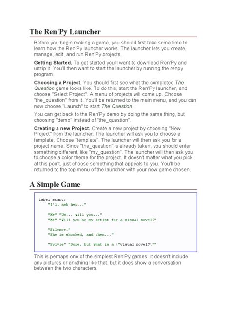 Image result for Ren'Py Codes
