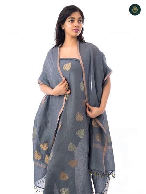 hand woven linen jamdani suit set oh wow – EthnicElement