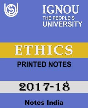 Buy Ignou Ethics Printed Notes For IAS Examination 2017-18 | Notes India