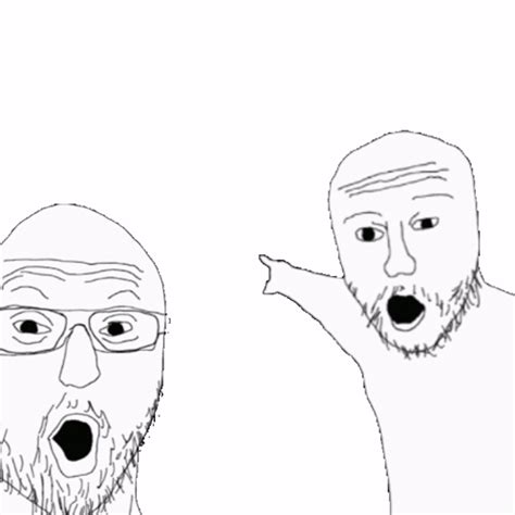 Soyjak Pointing Sticker - Soyjak Pointing Wojak - Discover & Share GIFs