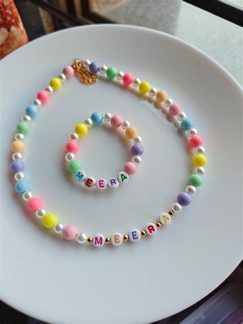 Custom Name Necklace & Bracelet Combo – Bow Lab