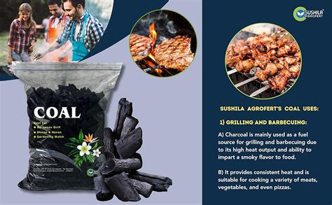 SUSHILA AGROFERT Premium Coal 1kg - Suitable for Barbecue, Pooja Dhoop ...