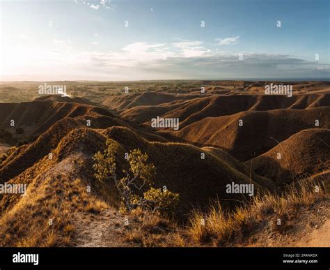 A beautiful view of indonesian paradise at Wairinding hills at Waingapu ...