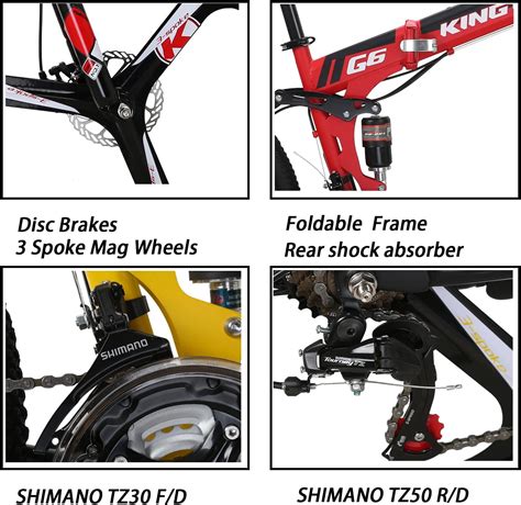 Buy OBK G4/G6 26 Full Suspension Folding Mountain Bike 21 Speed Bicycle ...
