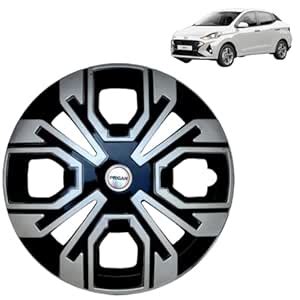 Prigan Wheel Cover for Hyundai Aura 14 Inch Black Silver Wheel Cap ...