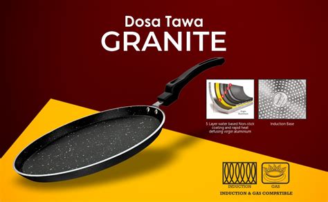 Buy Sunblaze Dosa Tawa Non Stick Pan, Granite ( Marble), Tawa for Roti ...