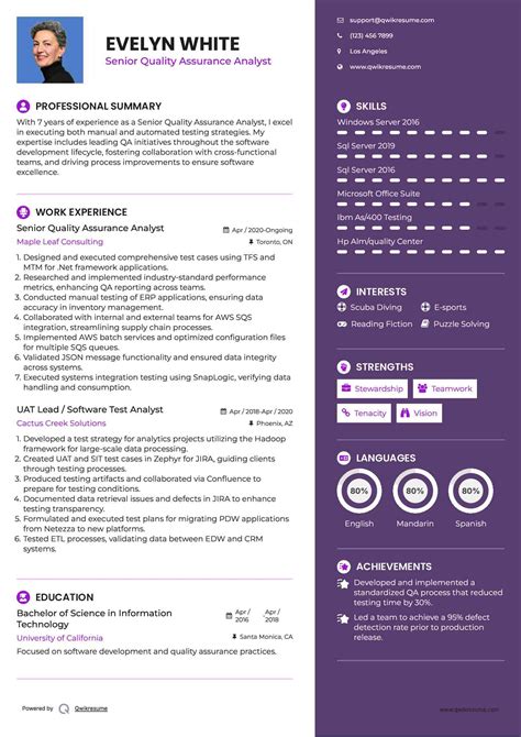 10+ Senior Quality Assurance Analyst Resume Samples & Templates for 2025