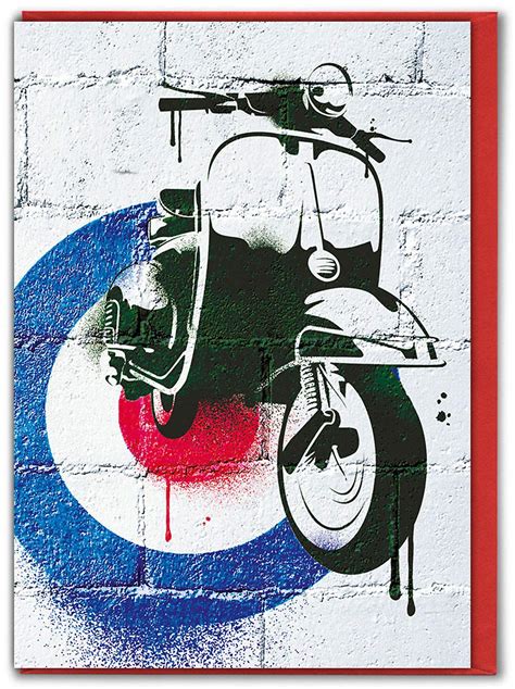 Brainbox Candy Scooter Happy Birthday Card Vespa Birthday Card Perfect ...