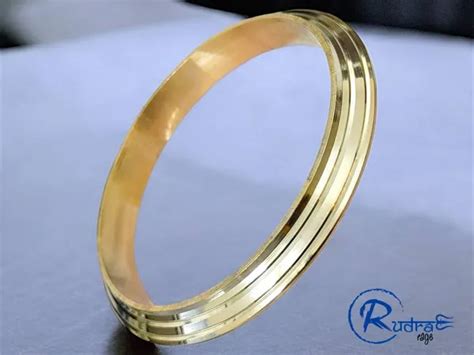 Rudra Rage BRASS PUNJABI SIKH TYPE DESIGNER CENTER POINTED KADA FOR ...