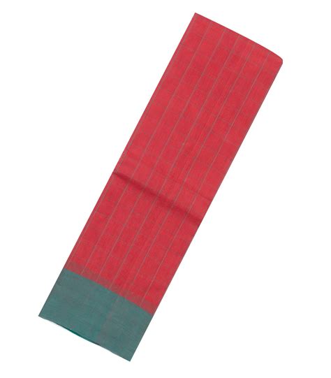 Red Handloom Rasipuram Cotton Saree With Checks & Contrast Border ...