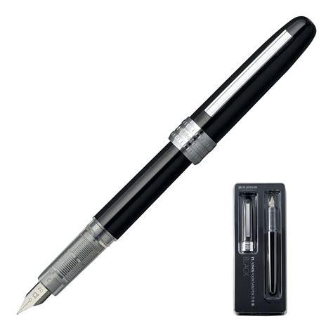 Platinum Plaisir Medium Nib Fountain Pen, Black (PGB-1000-#1-M ...