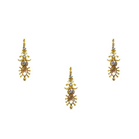 Comet Busters Beautiful Long Golden Bindi (24mm) (BIN631)