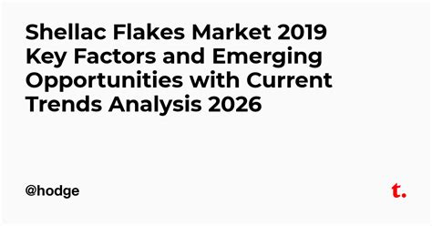 Shellac Flakes Market 2019 Key Factors and Emerging Opportunities with ...